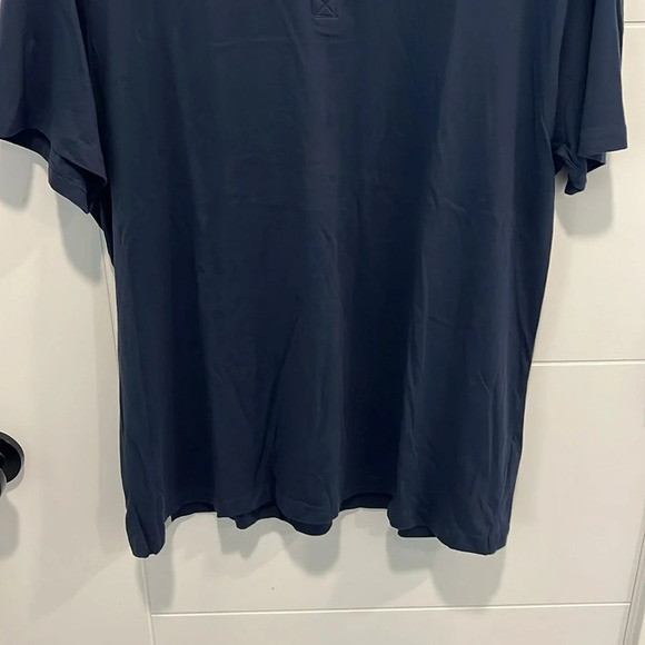 🧡💙 Bench 1/4 Button navy blue  short sleeve shirt size XL - Picture 7 of 7